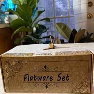 Gugrida 20-Piece Matte Black Flatware Set, 18/10 Stainless Steel